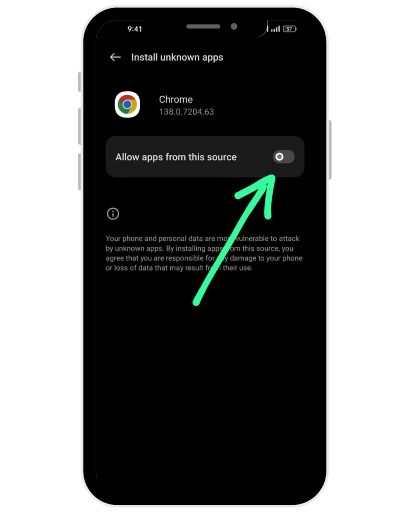Install Unknown Apps in browser